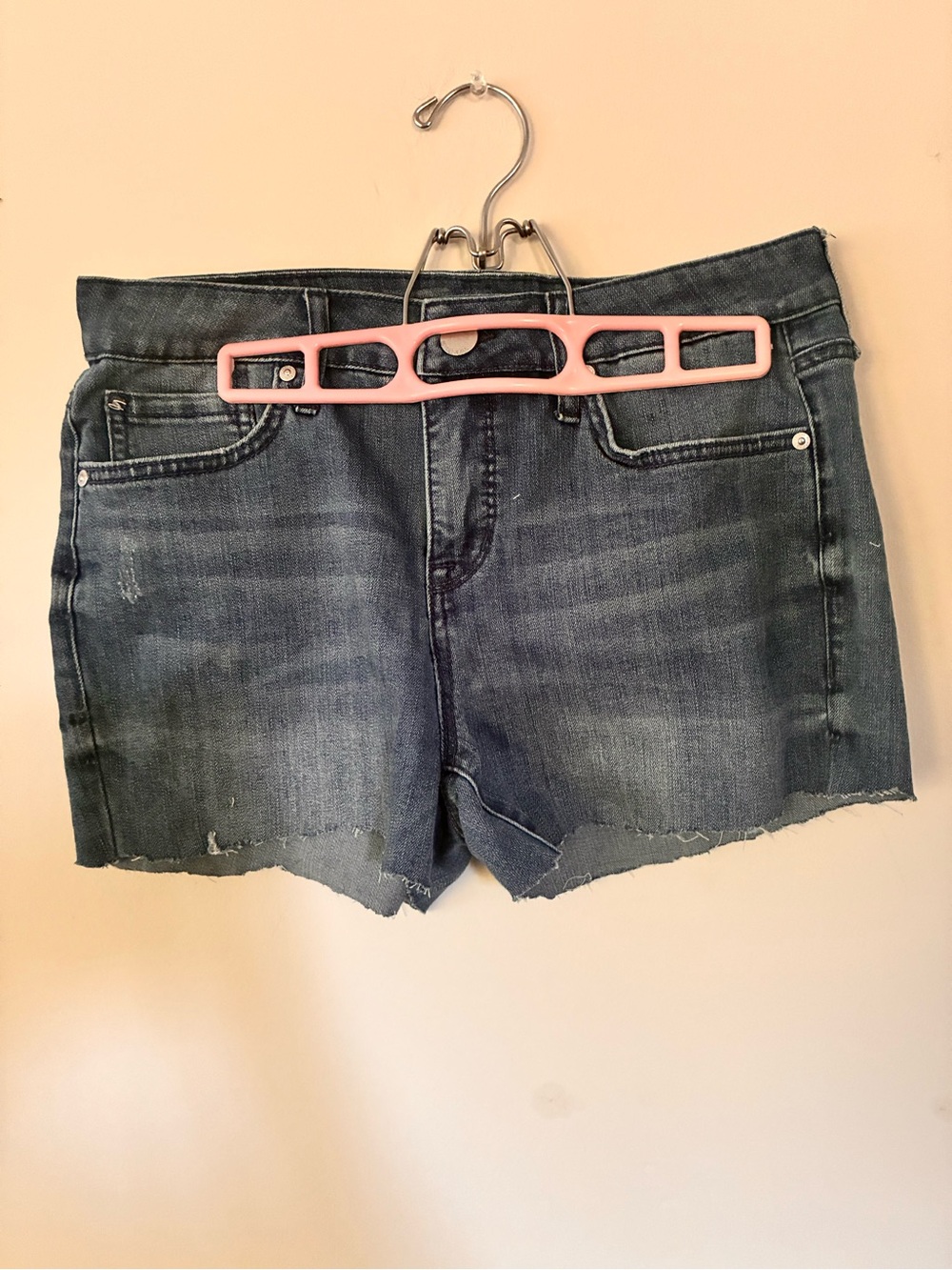 Seven7 Medium Wash Denim Cutoff Shorts